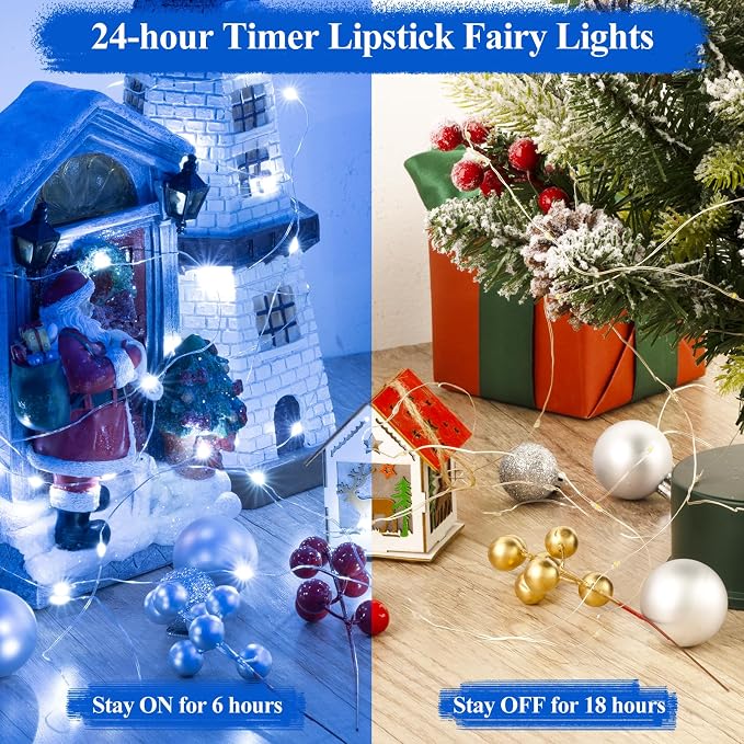 Lakumu LED String Lights Battery Operated, Mini Rechargeable Fairy Lights - Image 4