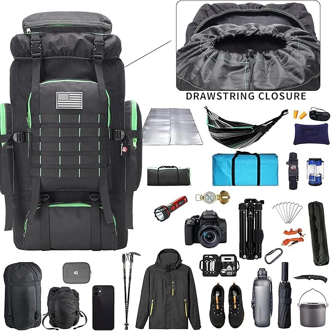 Hiking Backpack for Men 70L/100L Camping Backpack Military Rucksack Molle 3 - Image 4