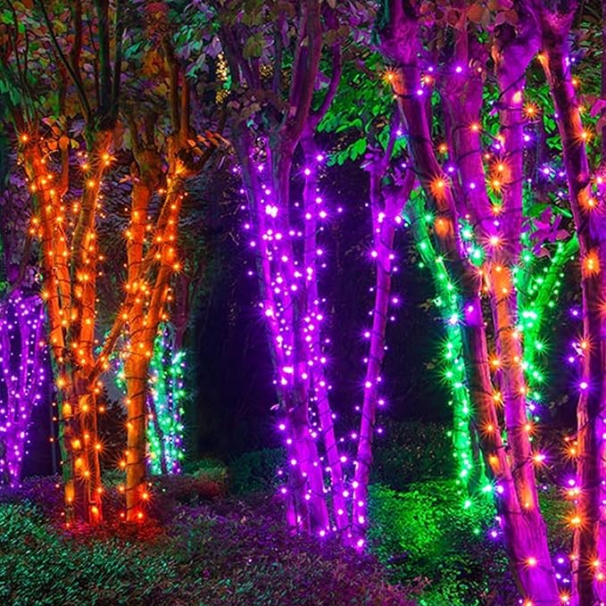DAZZLE BRIGHT Halloween 300 LED String Lights, 100FT Connectable String Lights - Image 7