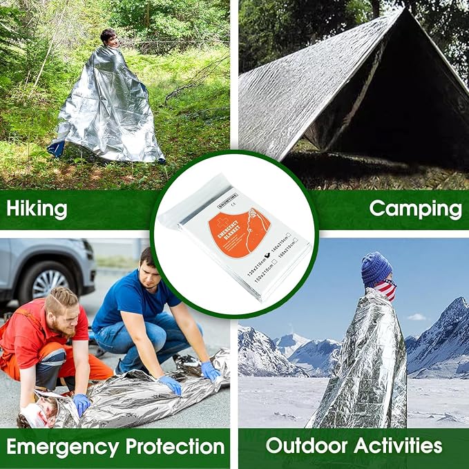TourKing 20 Pack Emergency Mylar Blanket, Marathons or First Aid - Image 6