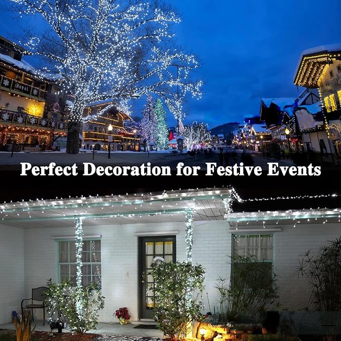 66 FT 200 LED Christmas String Lights Outdoor/Indoor, Extendable Twinkle Fairy - Image 2