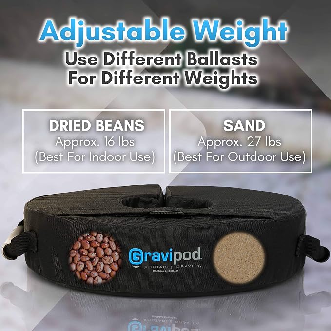 Gravipod 14" Mini Versatile Weight Bag, Easy One-Step Split-Ring Setup - Image 2