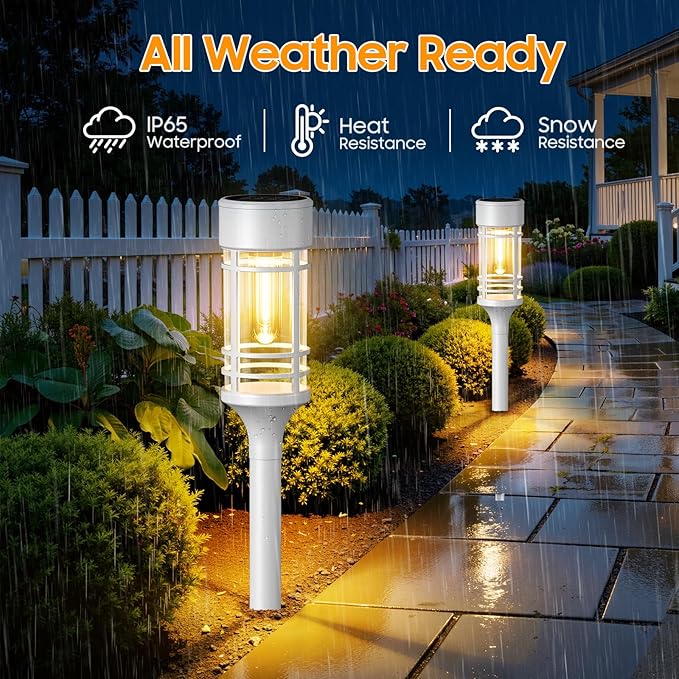LETMY 12 Pack Solar Pathway Lights Outdoor, Bright Solar Lights Outdoor - Image 5
