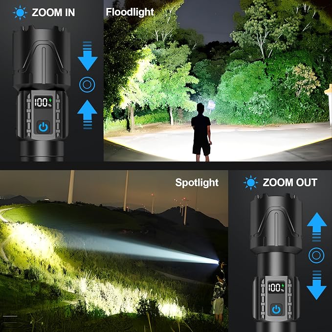 Banral Rechargeable Tactical Flashlights 2000 High Lumens - 5000mAh Super - Image 8