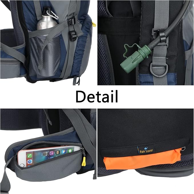 WoneNice 50L Waterproof Hiking Backpack - Image 9
