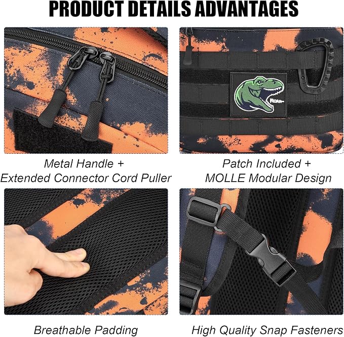 Kids Tactical Backpack Army Molle Bookbag Military Boys Backpack - Image 5
