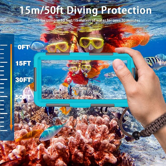 Underwater Phone Case for Snorkeling, Professional Deep Diving Waterproof Phone - Image 4