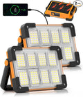 2 Pack 120W Solar Rechargeable Work Light, 144 LED 10000LM Led Work Light by DANCINGBOAR