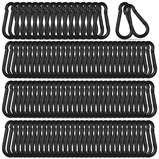 120PCS M5 Heavy Duty Carabiner Clip, 2Inch Snap Hook Quick Link Small Carabiner by XHAMXE