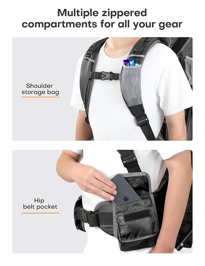 besrey Baby Backpack Carrier, Toddler Hiking Backpack - Image 4