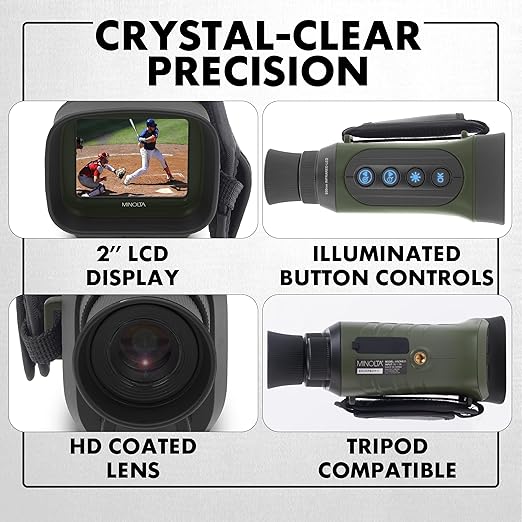 Minolta 6x25 Digital Night Vision Monocular w/Built-in 4K HD Video Camera - Image 6