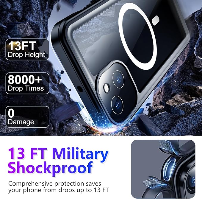 Temdan Compatible with iPhone 13 Case Waterproof, Built-in Screen & Camera - Image 4