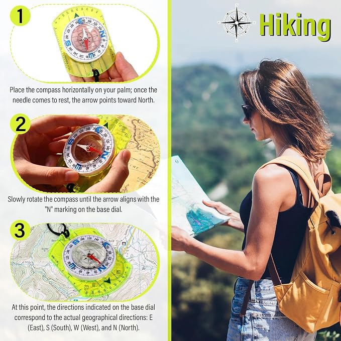 20 Pcs Acrylic Orienteering Compass Hiking Backpacking Survival Reliable - Image 4