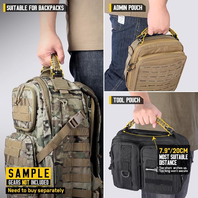 Tactical Paracord Handle，9-core Weaving Paracord Strap - Image 3