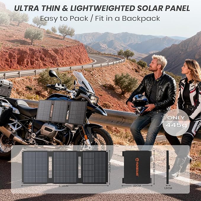 FlexSolar 28W Foldable Solar Panel Trickle Charger Maintainer Kits - 12V DC & - Image 6