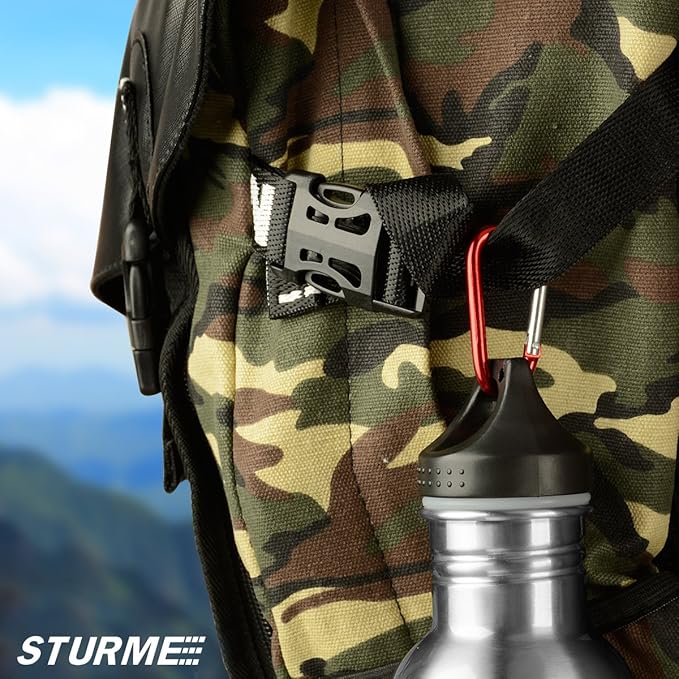 STURME 2" Aluminum D Ring Carabiners Clip D Shape Spring Loaded Gate Small - Image 5