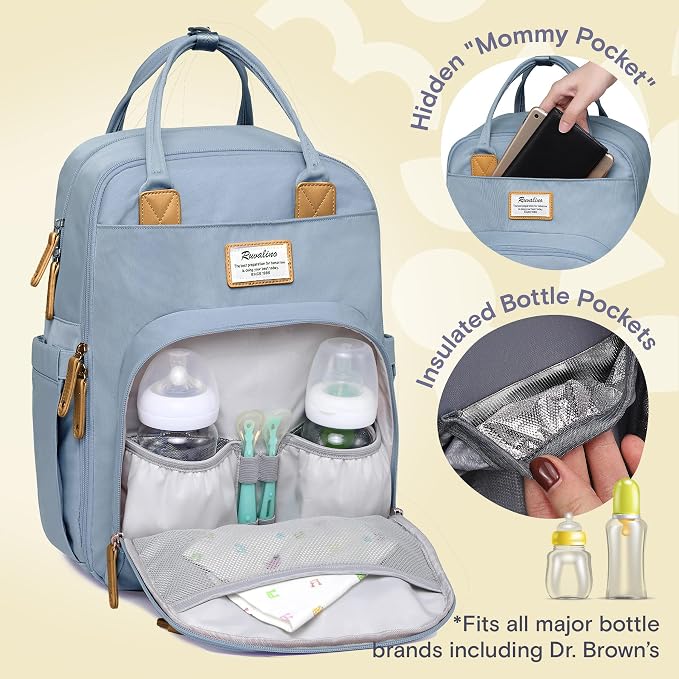 RUVALINO Diaper Bag Backpack-Multifunction Baby Travel Bag - Image 2