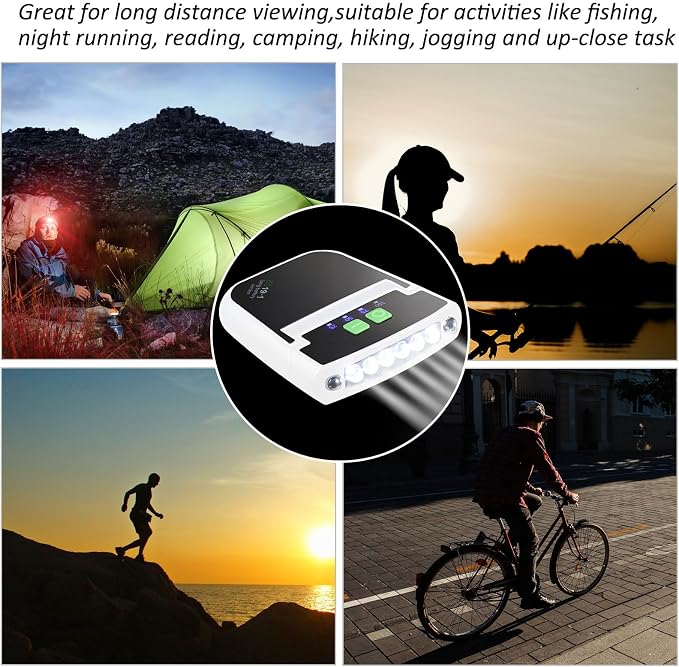 Mudder LED Clip on Cap Lights USB Rechargeable Cap Flashlight Clip Waterproof - Image 7