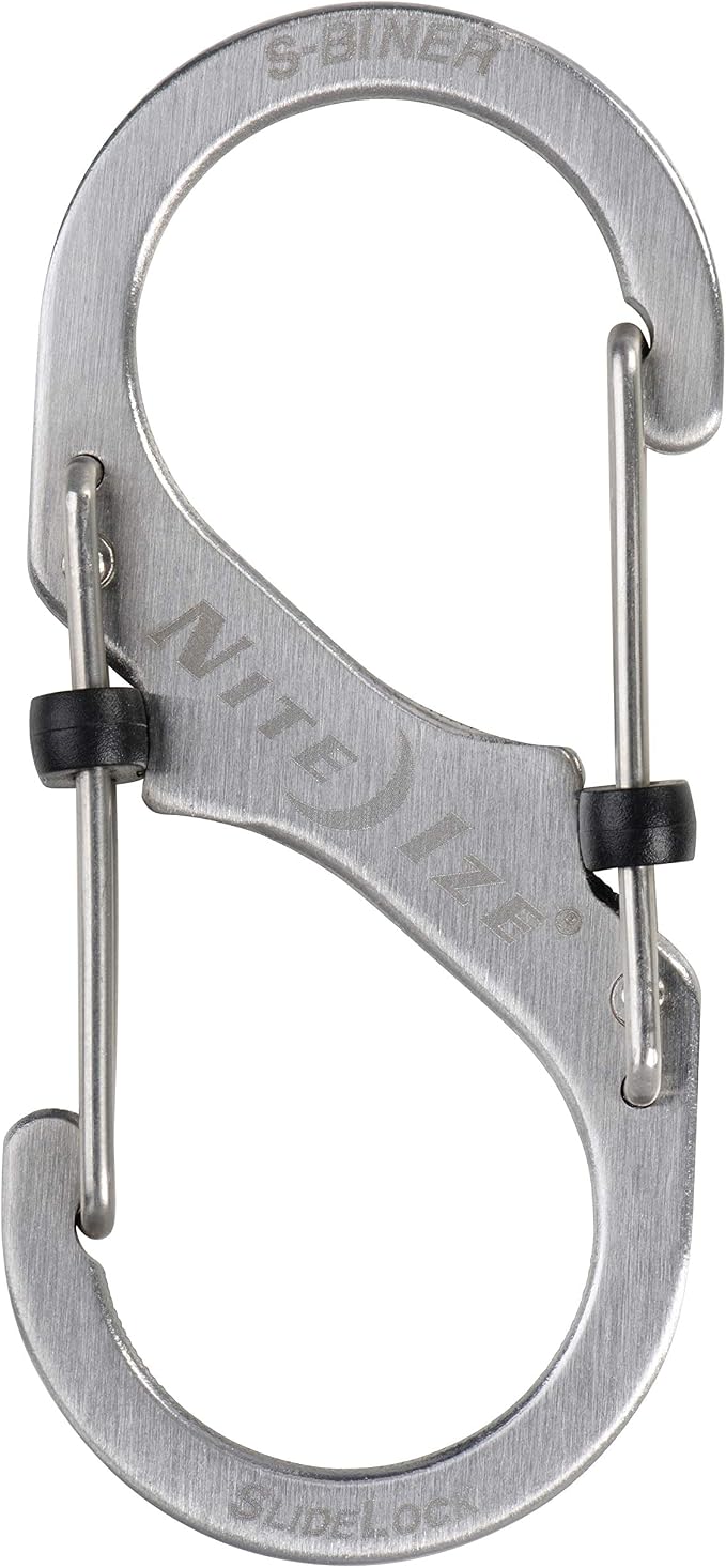 Nite Ize Size-3 S-Biner SlideLock Dual Carabiner, Locking Gates, Stainless Steel - Image 2