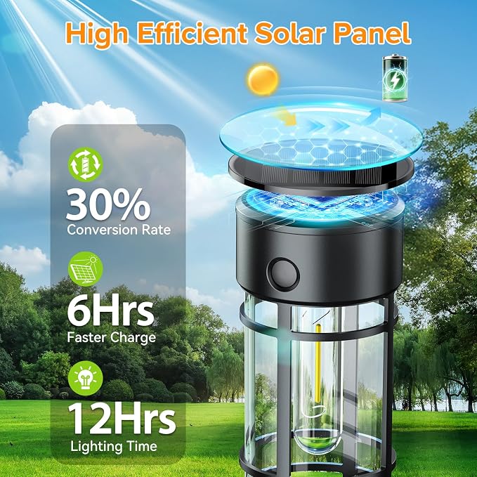 LETMY Solar Pathway Lights Outdoor, 4 Pack Solar Lights Outdoor Waterproof IP65 - Image 5
