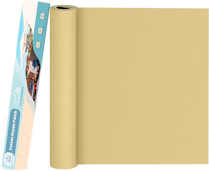 KING MOUNTAIN Canvas Repair Patch 16×30 Inch Self-Adhesive Waterproof Fabric by ForABetterHomeLife