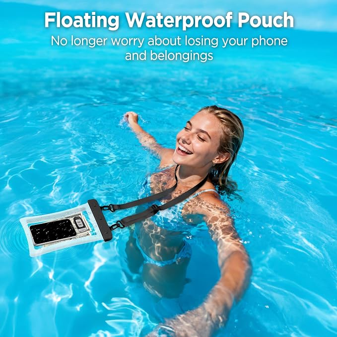 CACOE [Floatable Floating Universal IPX8 Waterproof Phone case 2 Pack-Up to - Image 2