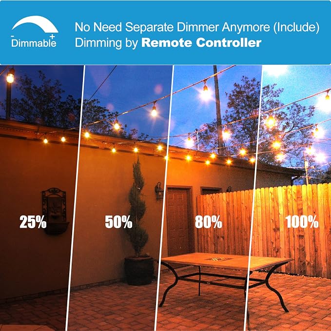 Lightdot 96FT Outdoor RGB String Lights, Outside Hanging Light Waterproof - Image 7
