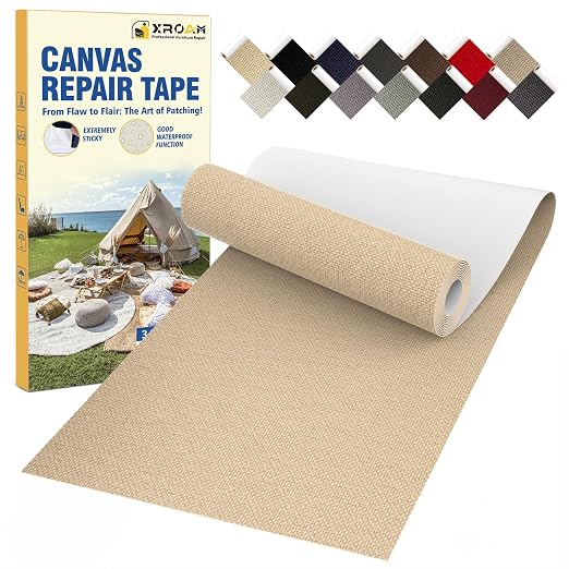 Canvas Repair Tape, 3.2 x 63 Inch Waterproof Heavy Duty Fabric Tape by ProfessionalFurnitureRepair