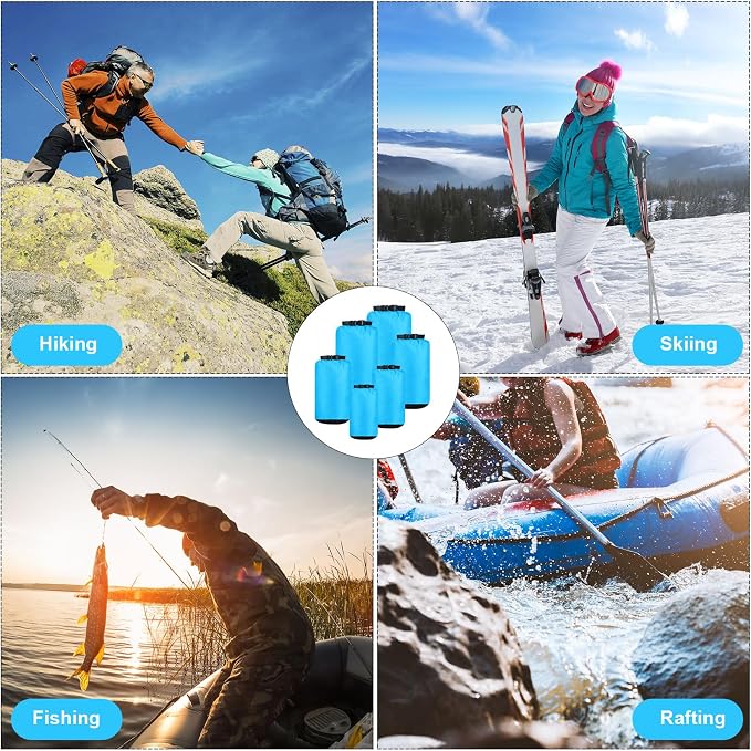 6 Pcs Waterproof Dry Bag Sack Lightweight Outdoor Dry Bags 35 L, 20 L, 15 L - Image 7