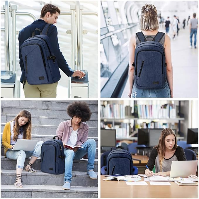Mancro Laptop Backpack, 15.6 inch Business Backpack Anti Theft College School - Image 9