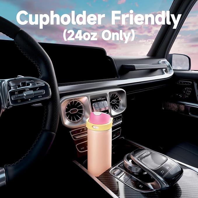 24 oz Insulated Water Bottle for Women: Meoky Stainless Steel Metal Water Bottle - Image 7