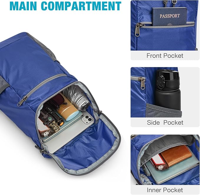 G4Free Lightweight Packable Hiking Backpack - Image 5