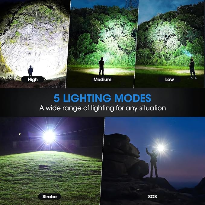 Rechargeable 99, 000 High Lumens Flashlight - Image 4