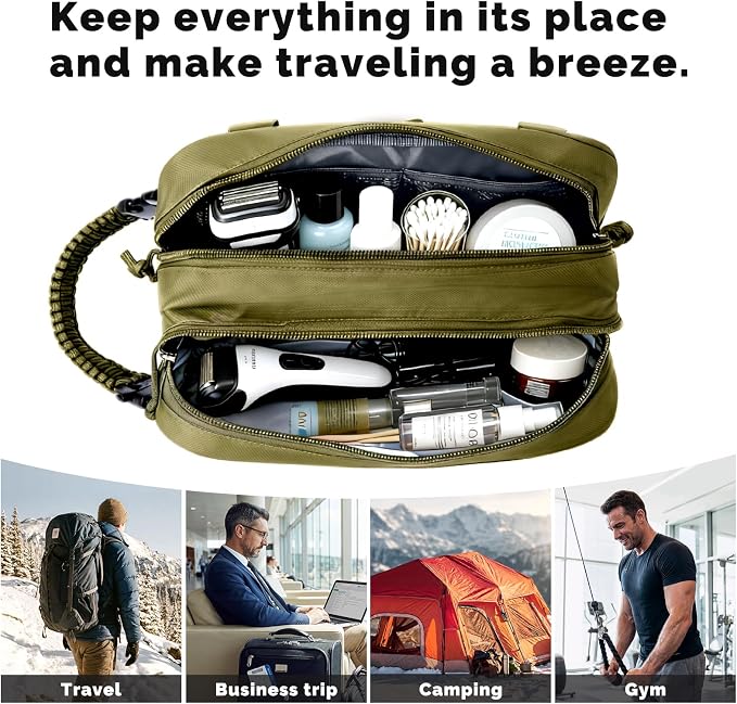 Toiletry Bag for Men Tactical Travel Dopp Kit - Image 7