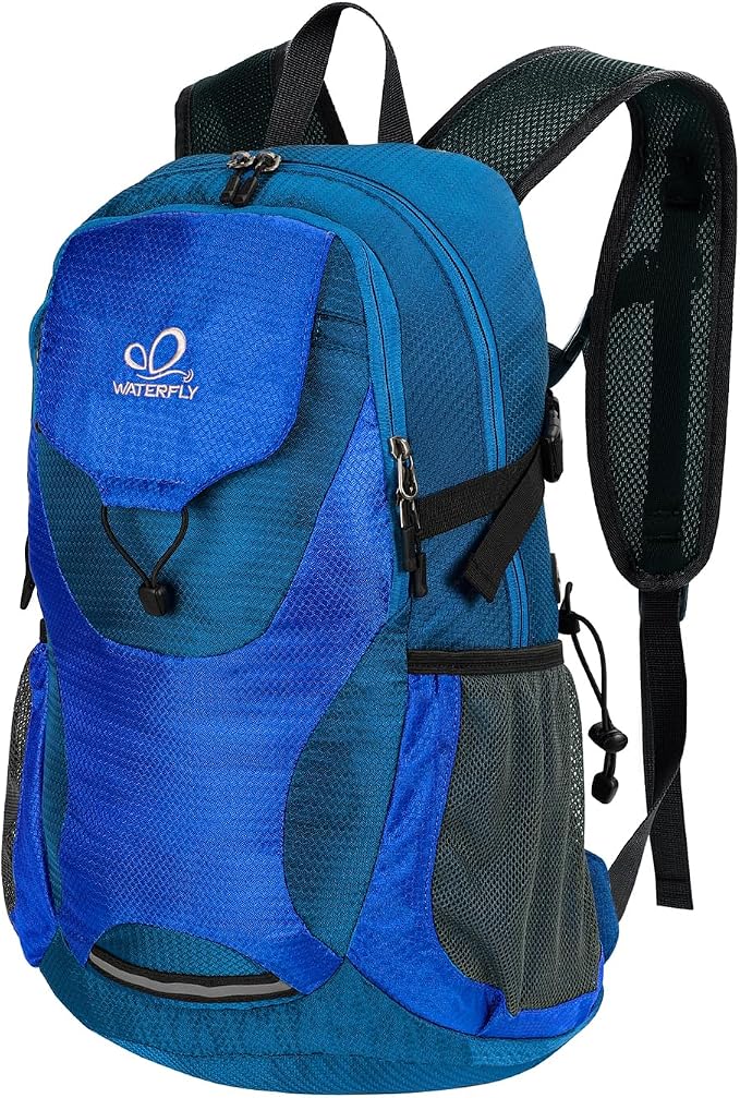 WATERFLY Lightweight Packable Hiking Backpack: 30L Foldable Travel Daypack by Waterfly