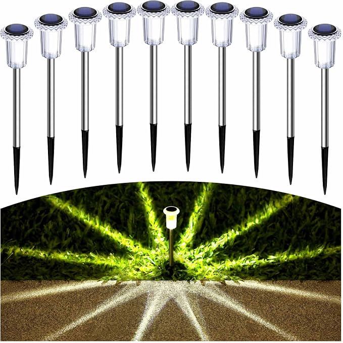 Solar Lights Outdoor 15 Pack Solar Pathway Lights LED Waterproof Stainless - Image 7