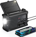 Emergency Weather Radio with Large Solar Panel, Efficient Hand Crank & Real by Roxicosly