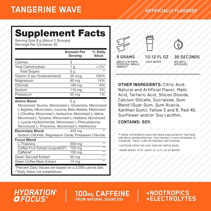 Optimum Nutrition Amino Energy Powder Plus Hydration, - Image 2