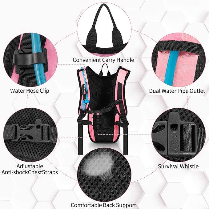 Hydration Backpack with Leak Proof Water Bladder, Lightweight Hydro Water - Image 6