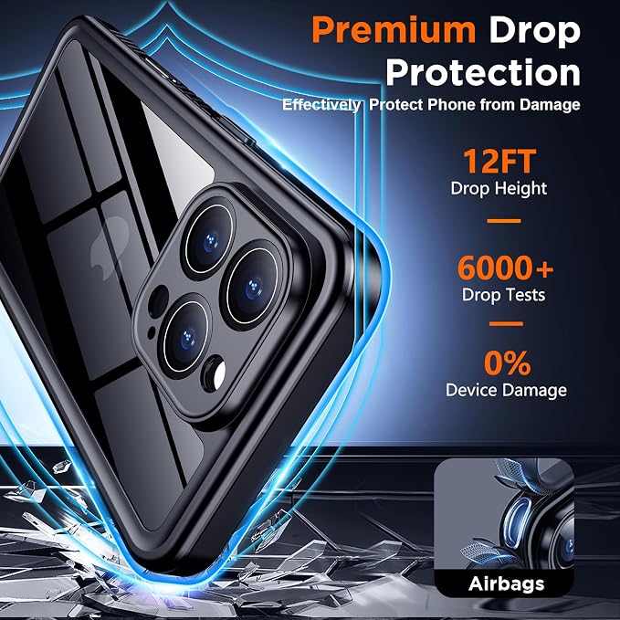SPIDERCASE for iPhone 16 Pro Max Case Waterproof, Built-in Screen & Camera - Image 3