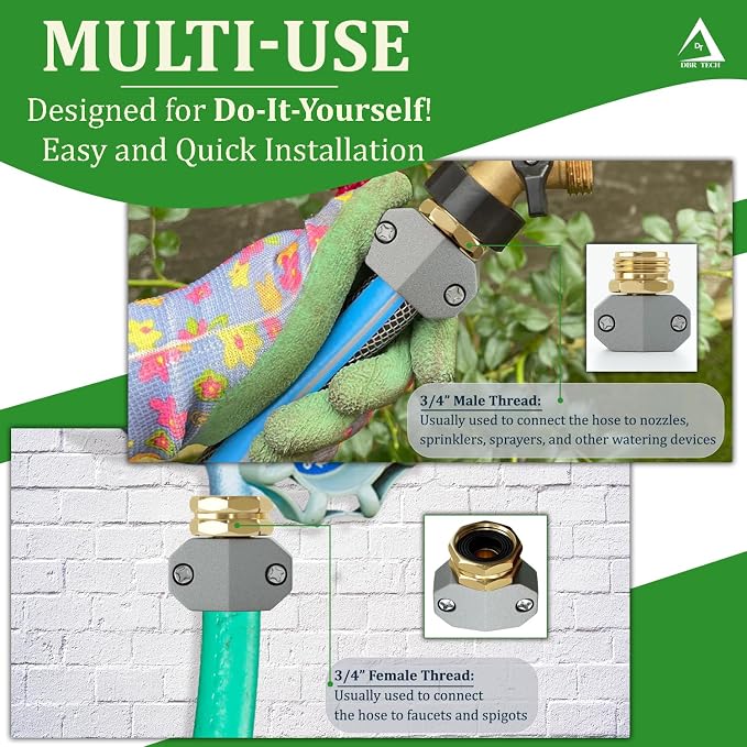 DBR Tech® Hose Repair Kit – Fix Leaks on 3/4 & 5/8 inch Garden Hoses, 4 Set - Image 4