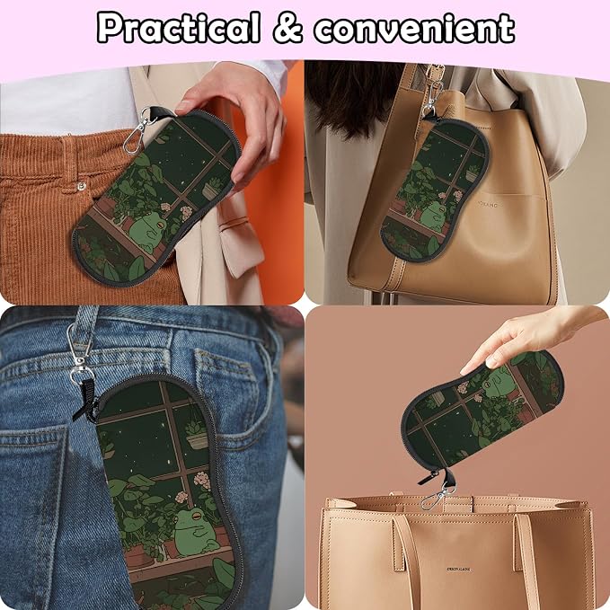 Glasses Case Sunglasses Eyeglass Soft Case Zipper Light Neoprene Pouch - Image 7