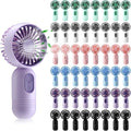 Rossesay 48 Pcs Mini Portable Fan Bulk Cute Handheld Lightweight Small Little by Rossesay