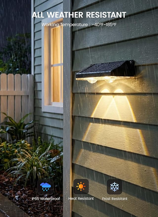 Brightown 12 Pack Solar Lights Outdoor Waterproof, Color Changing Solar Fence - Image 4