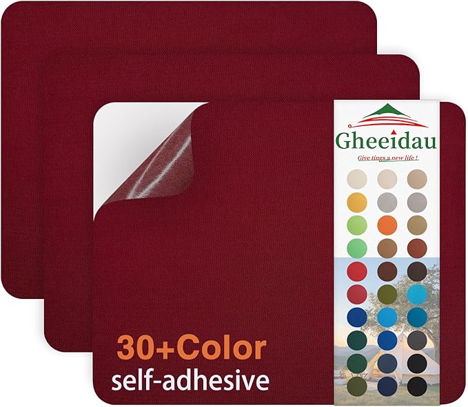 Gheeidau Canvas Repair Patch 9×11 Inch 3Pcs Waterproof Self-Adhesive Fabric by Givethingsanewlife