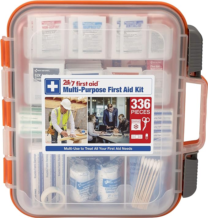 24/7 First Aid OSHA Compliant First aid Kit, All-Purpose 100-Person Emergency by 24%2F7+First+Aid