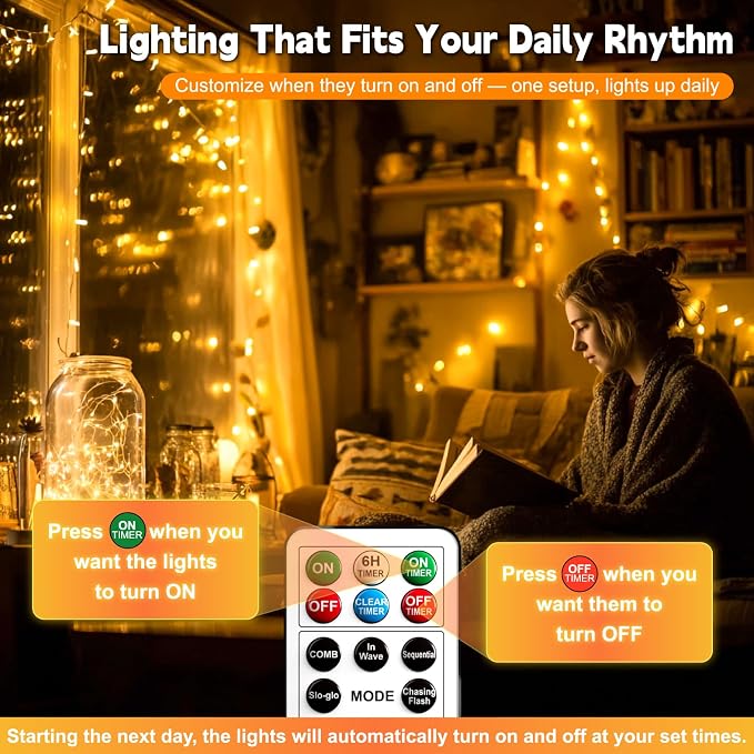 ZSJWL 6 Pack Rechargeable Fairy Lights - Image 3