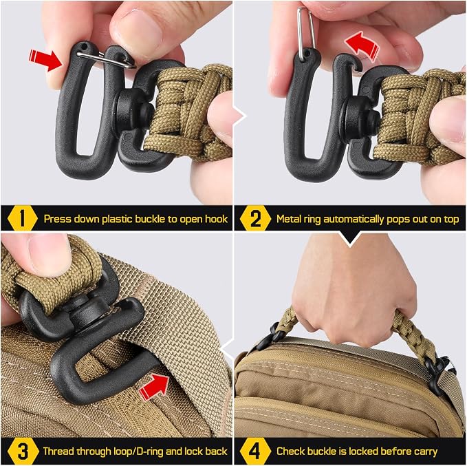 Tactical Paracord Handle，9-core Weaving Paracord Strap - Image 2