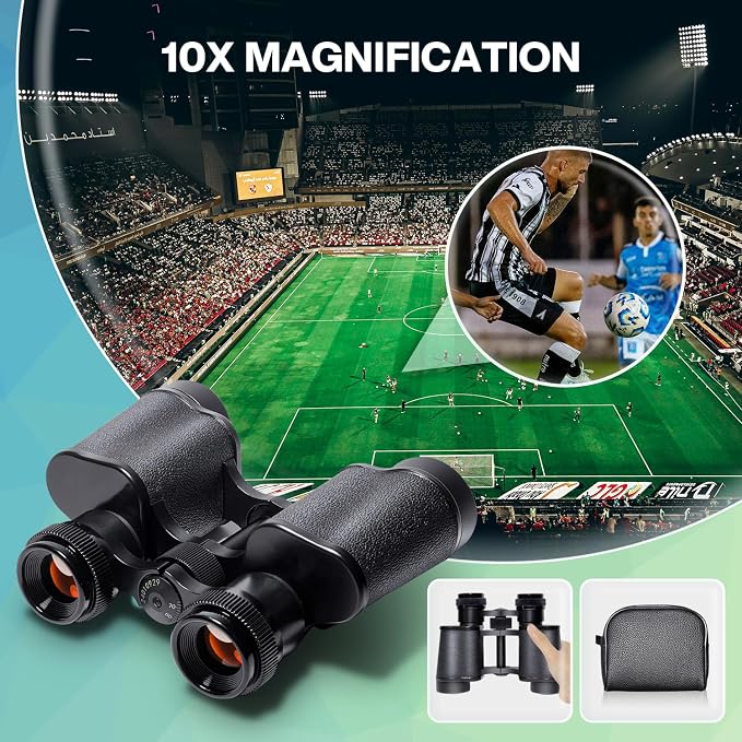 10x25 High Powered Binoculars for Adults, Waterproof Compact Binoculars - Image 3