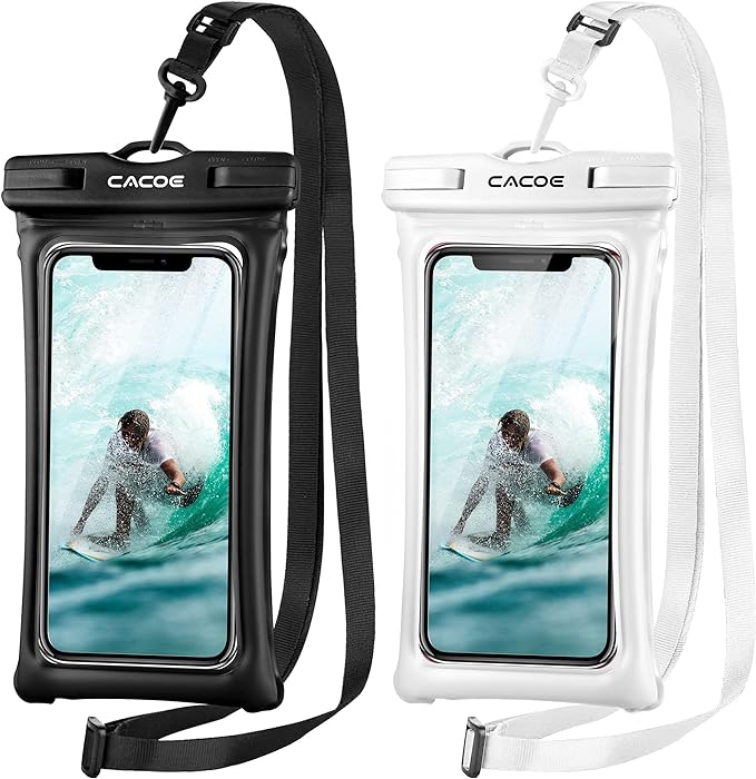 CACOE Floating Universal Waterproof Phone case 2 Pack-Up to 7.0", Phone Pouch by CACOE